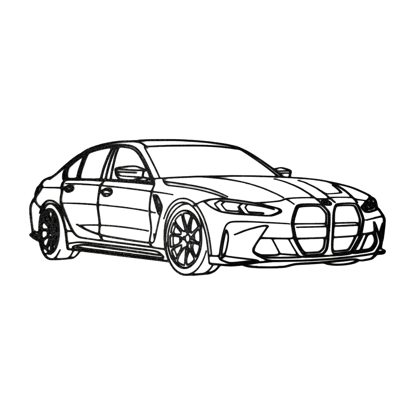 BMW M3 Wall Art 3D printed car silhouette wall art