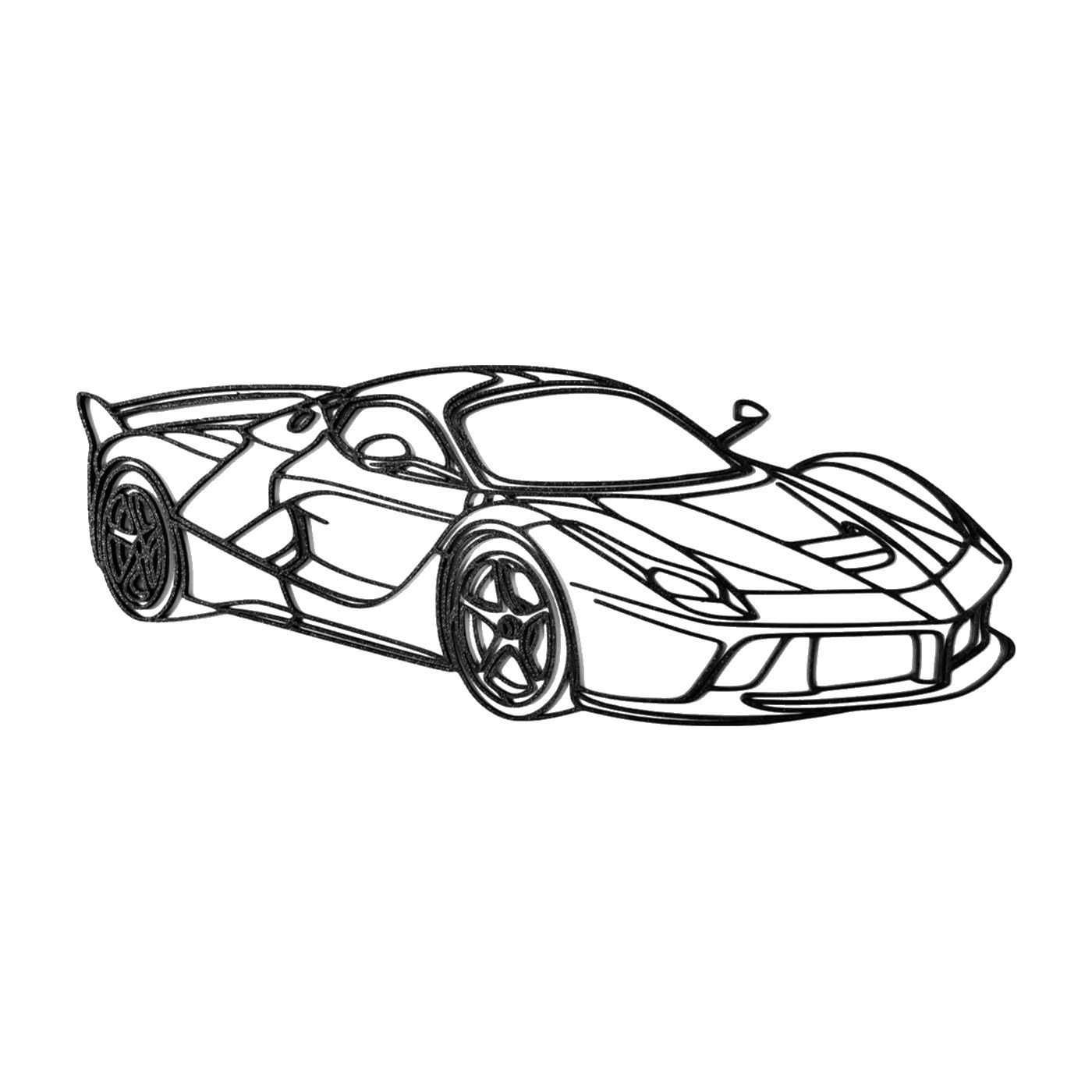Ferrari LaFerrari Wall Art 3D printed car silhouette wall art