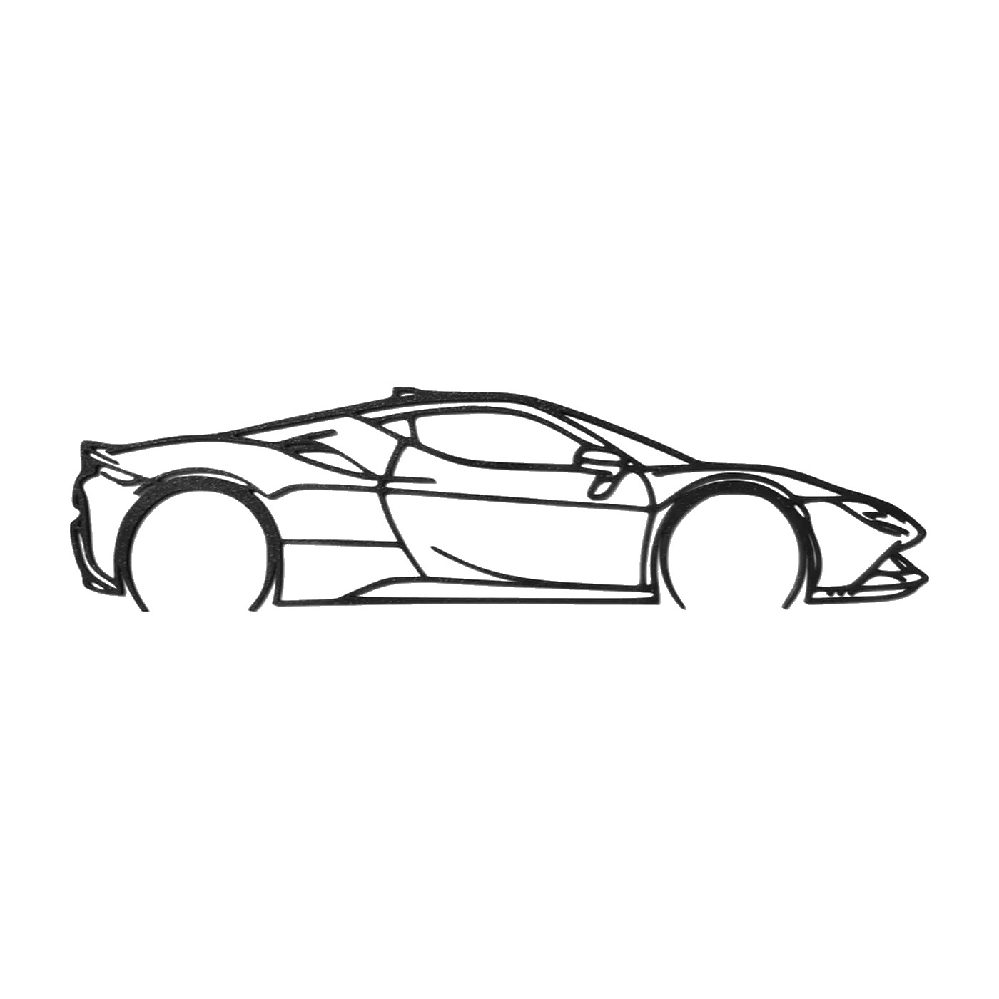 Ferrari SF90 Wall Art 3D printed car silhouette wall art