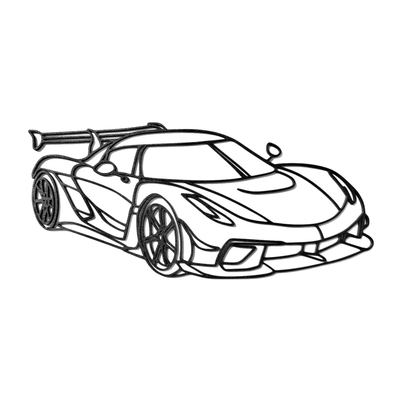 Koenigsegg Jesko Wall Art 3D printed car silhouette wall art