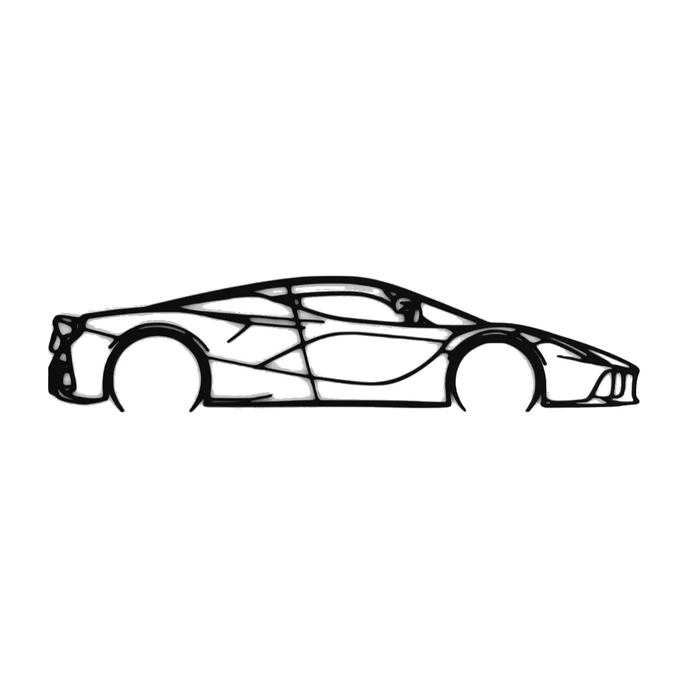 LaFerrari 2D Wall Art 3D printed car silhouette wall art