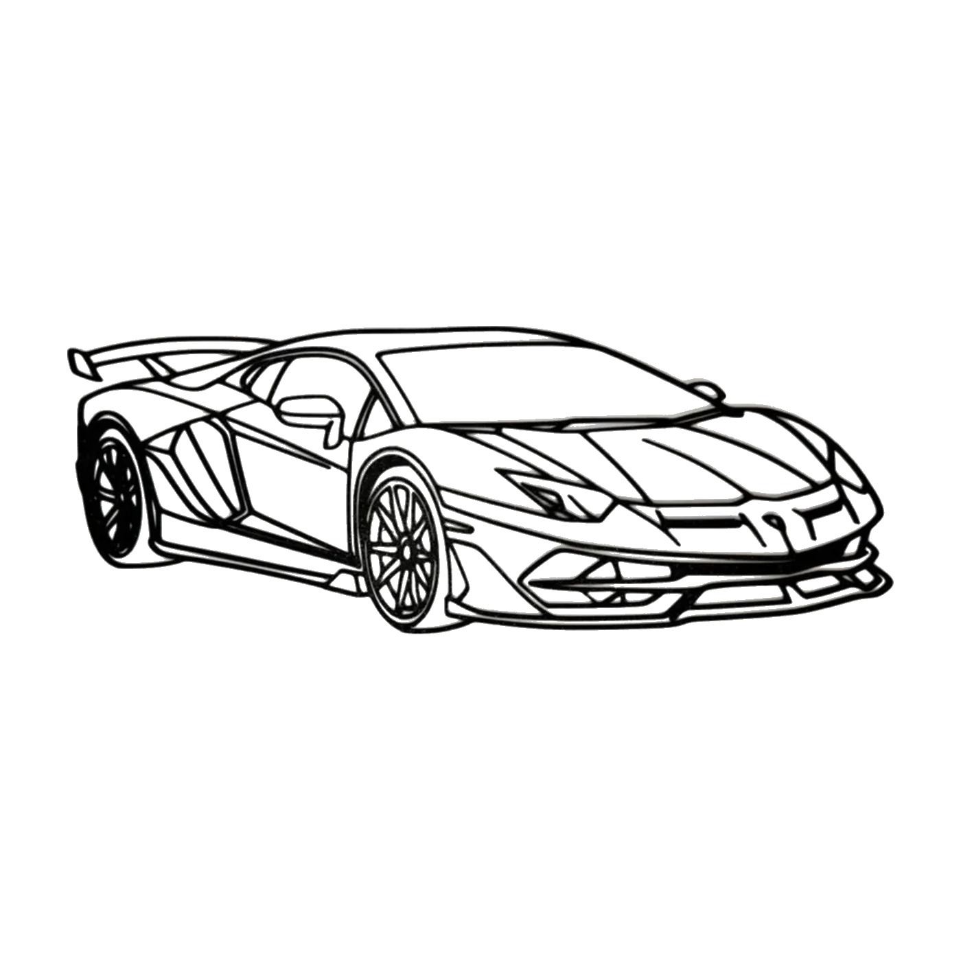 Lamborghini Aventador Wall Art 3D printed car silhouette wall art