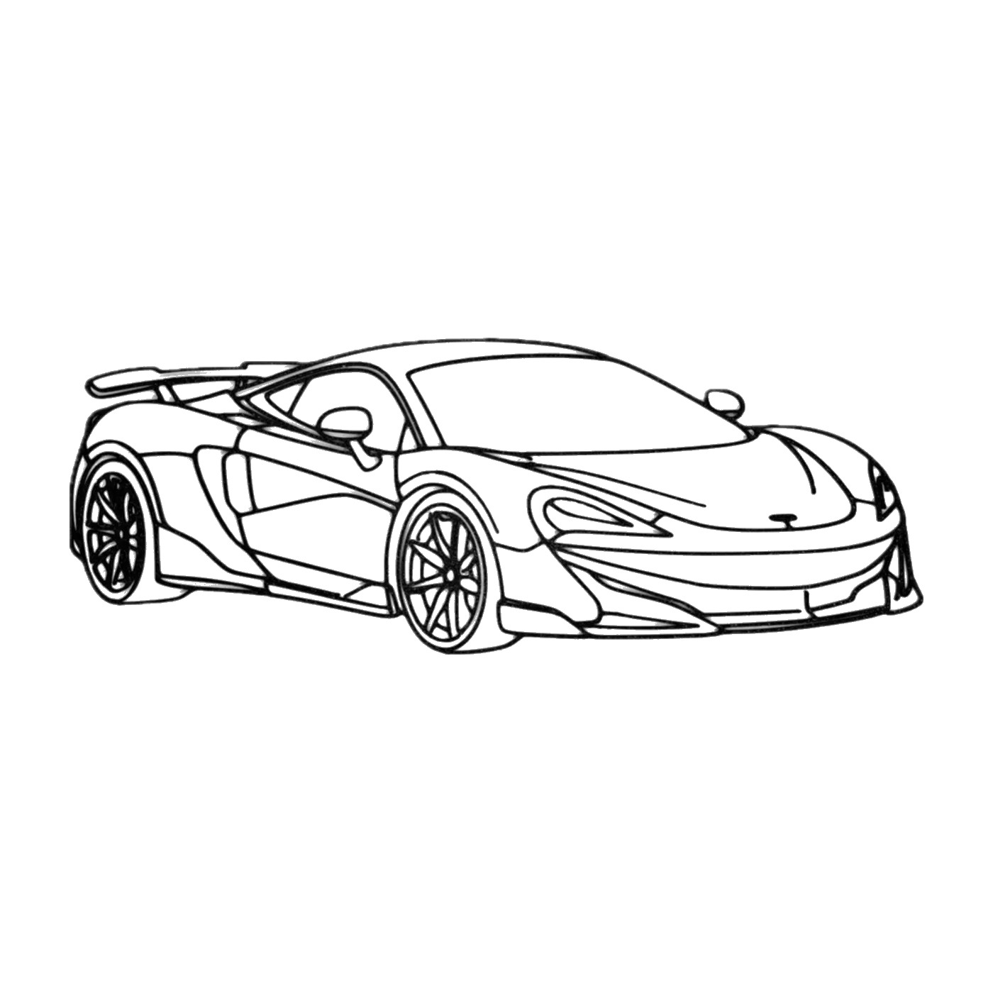 McLaren 600LT Wall Art 3D printed car silhouette wall art