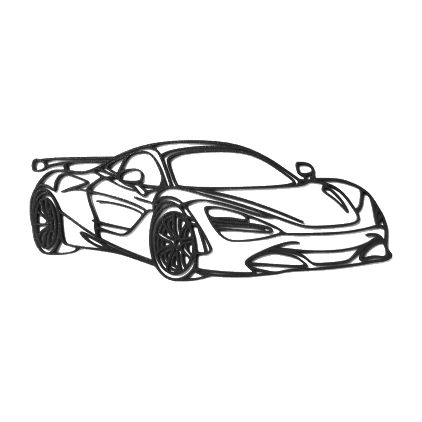McLaren 720S Wall Art 3D printed car silhouette wall art