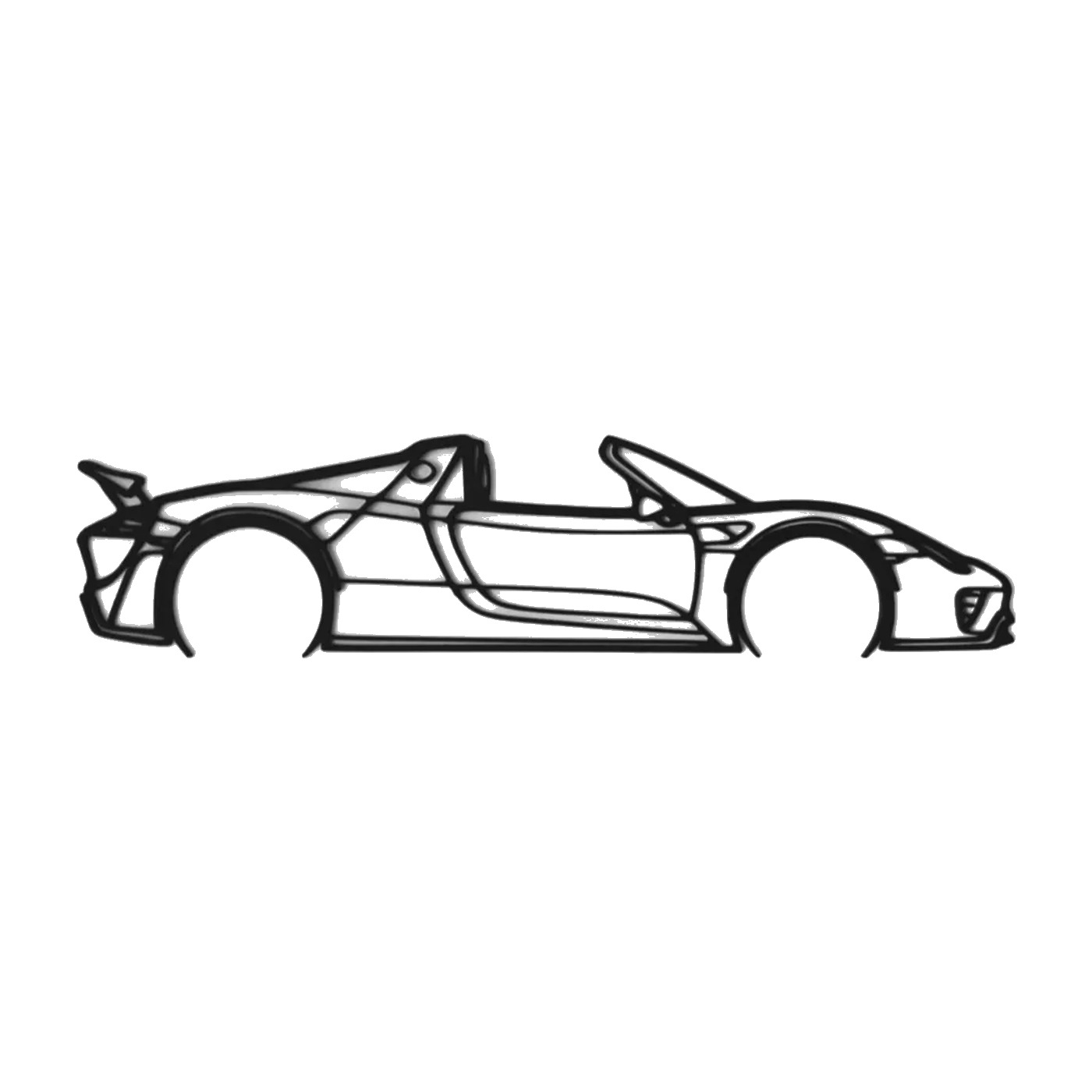 Porsche 918 Spyder Wall Art 3D printed car silhouette wall art